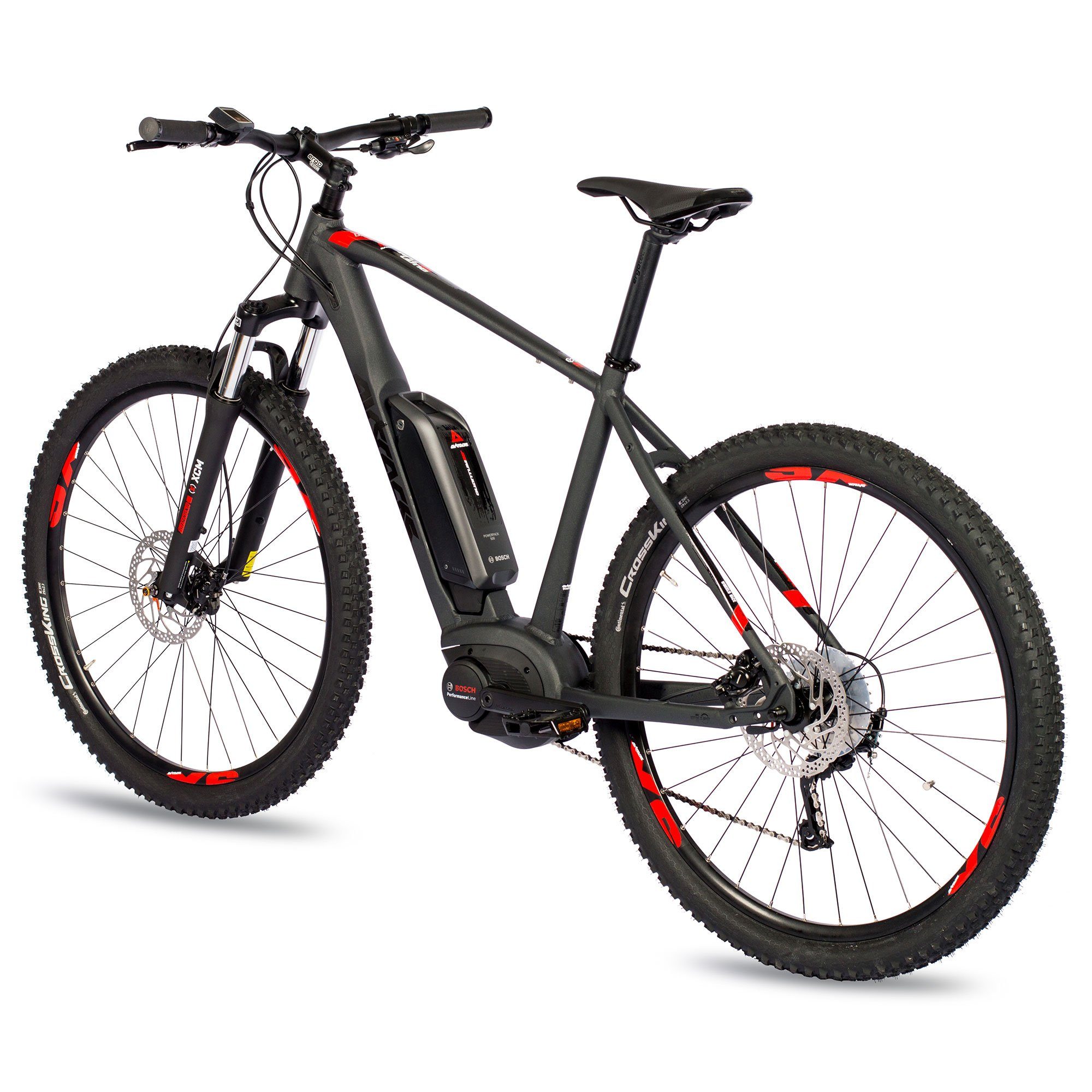 Airtracks E-Bike 29 Zoll E-MTB Mountainbike BOSCH Performance Line Gen3 500 Wh, 9 Gang, Kettenschaltung, Mittelmotor, 500 Wh Akku, SHIMANO ALIVIO - 46cm 51cm 56cm