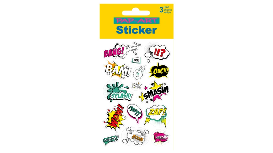 PAP-ART Sticker farbige Sprechblasen