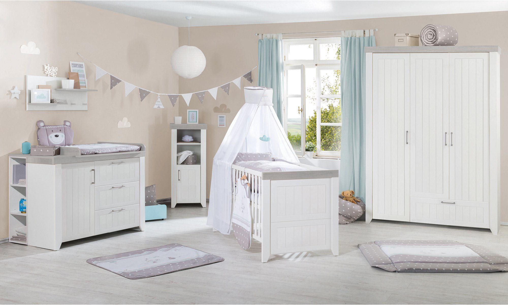 roba® Kinderkleiderschrank Wilma, 3-türig Made in Europe