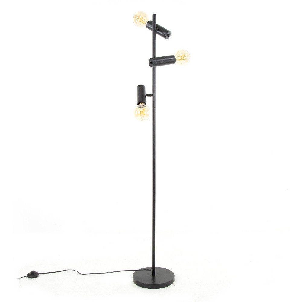 famlights Stehlampe, Stehleuchte Fay in Anthrazit E27 3-flammig, keine Angabe, Leuchtmittel enthalten: Nein, warmweiss, Stehlampe, Standlampe