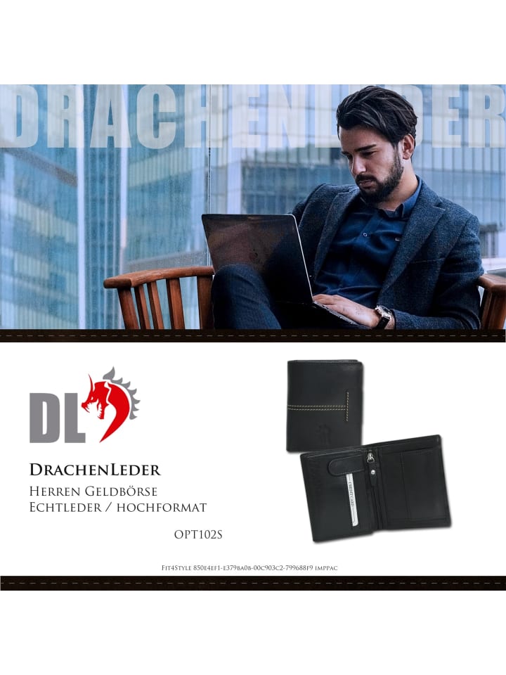 DrachenLeder Portemonnaie Leder Herren Geldbörse Serie Daniel günstig kaufen onesize