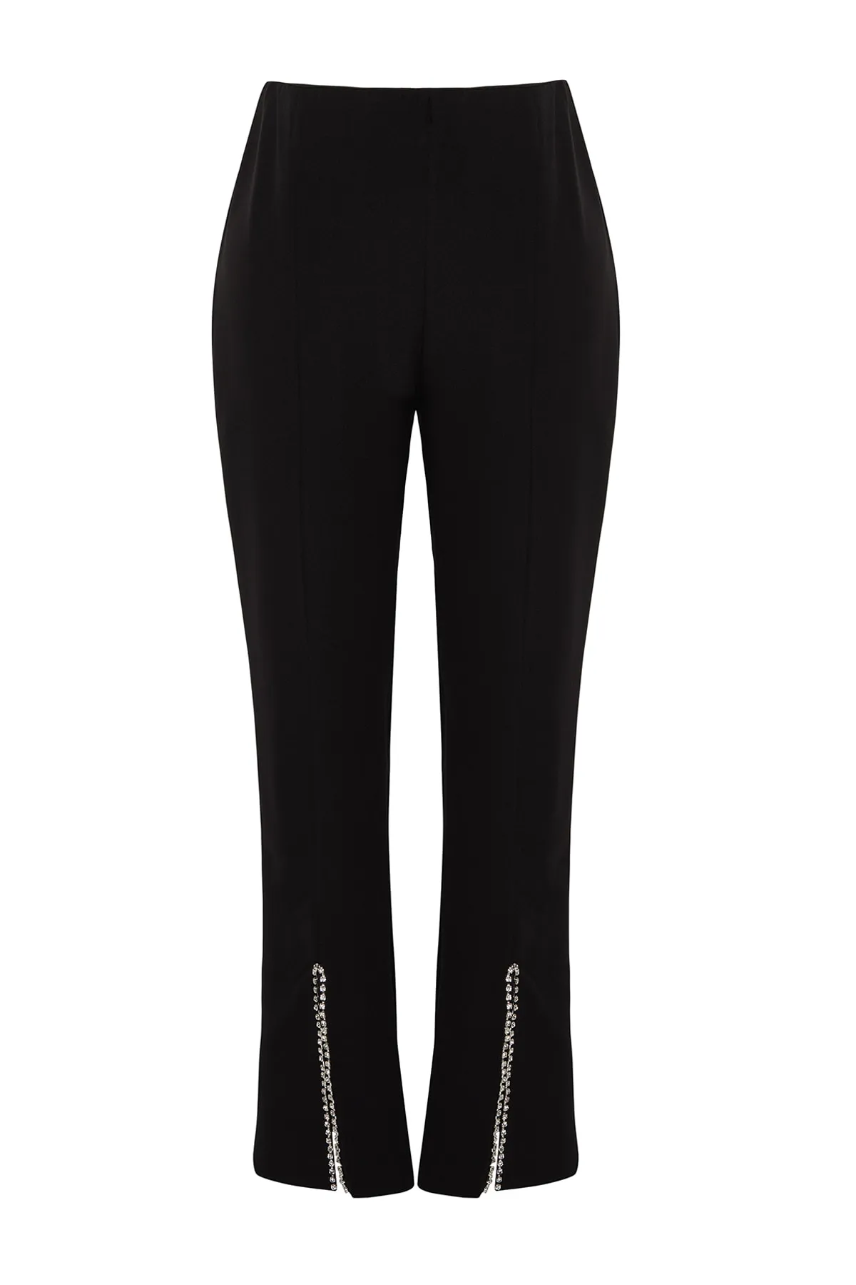 Trendyol Curve  Schwarze, mit Steinen verzierte Finike-Webhose TBBSS23AR00037