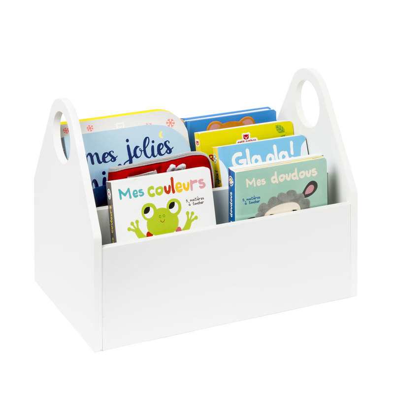 Petite bibliothèque maison à roulettes Oxybul