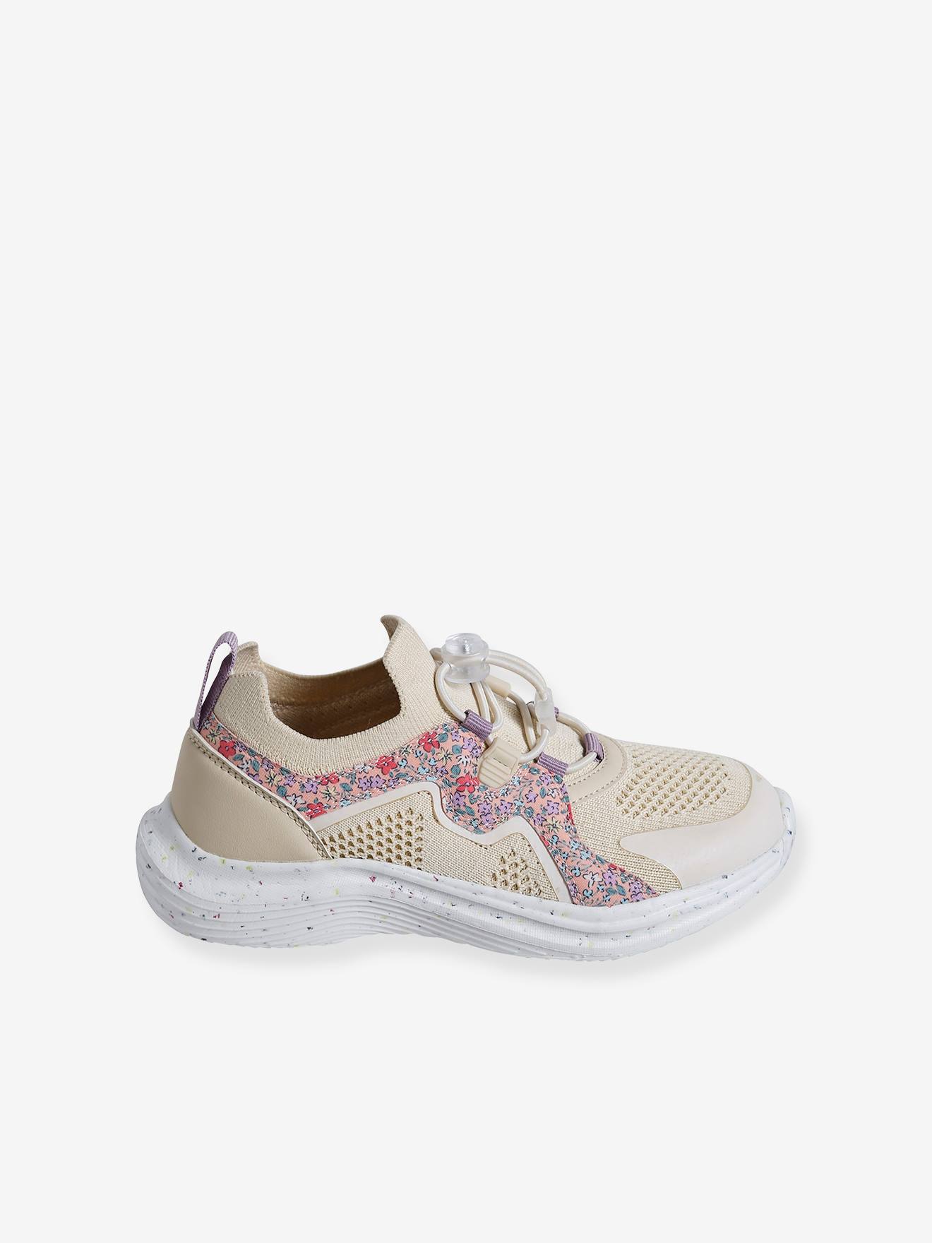 Vertbaudet Mädchen Sport-Sneakers mit Gummizug - set beige