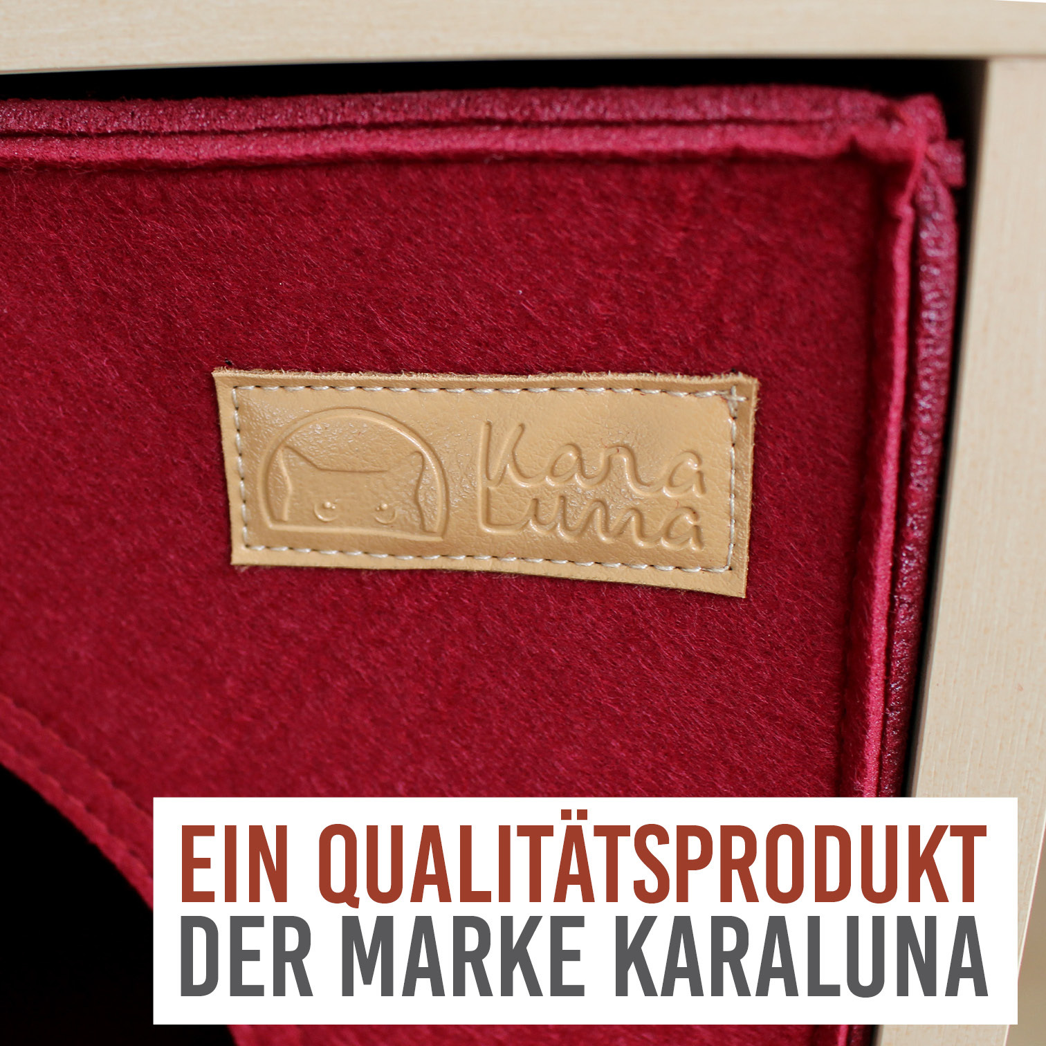 KaraLuna Katzenhöhlen KaraLuna Katzenhöhle aus Filz fürs Regal rot