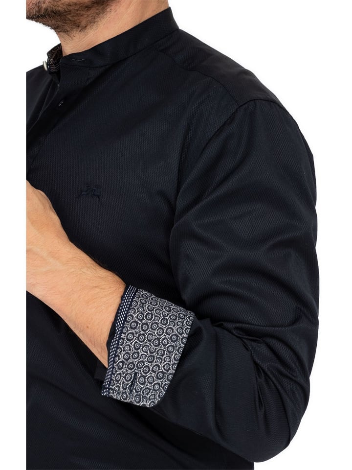 MADDOX Stehkragenhemd H-92 in schwarz günstig kaufen
