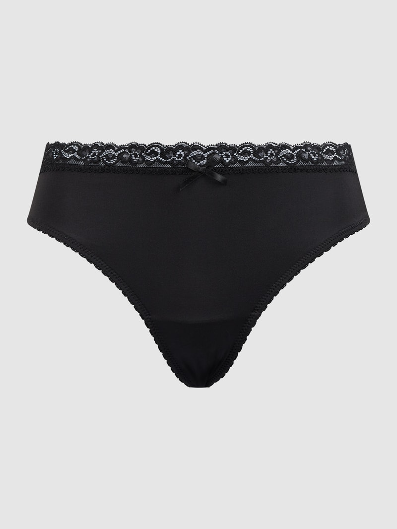 String aus Mikrofaser in schwarz
