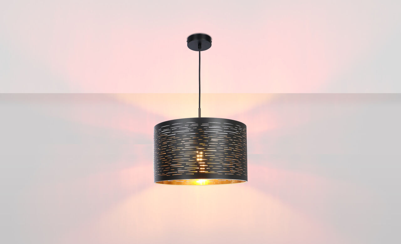 Globo Lighting - TUNNO - Hängeleuchte Metall schwarz, 1x E27