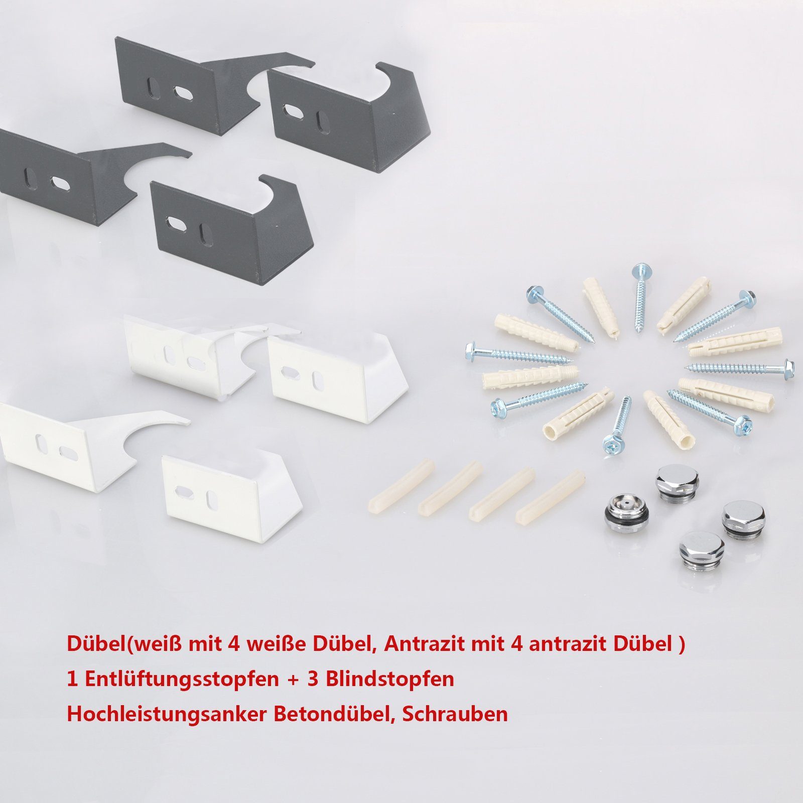 ELEGANT Badheizkörper Heizkörper Design Röhren Heizung modern, Weiß