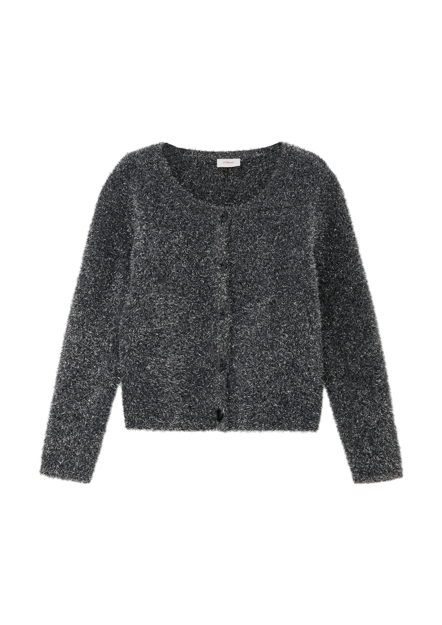 s.Oliver Strickjacke Cardigan aus Effektgarn