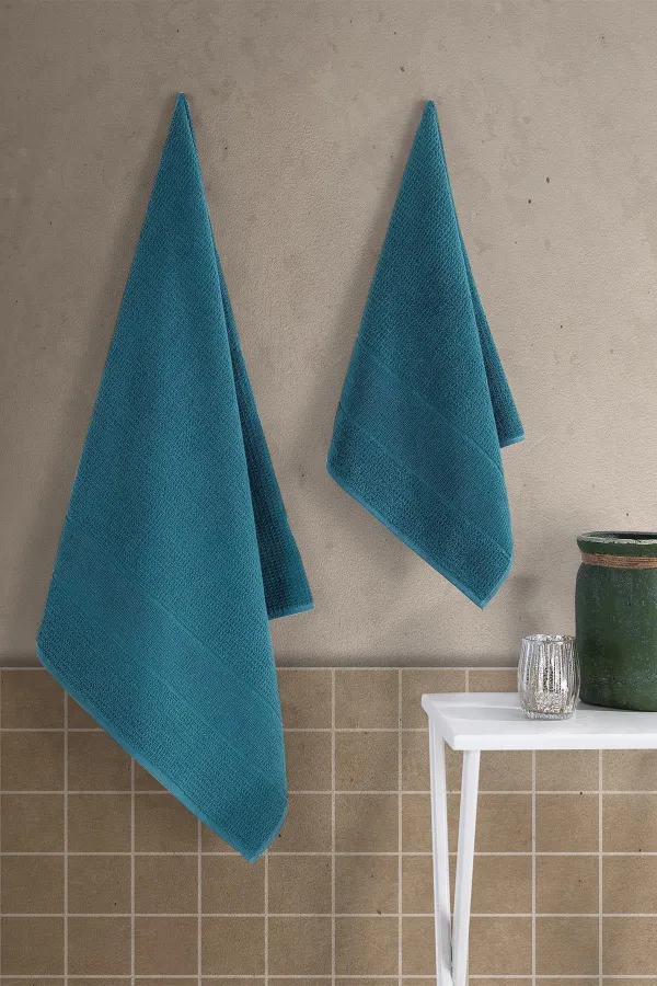 Zeynep Tekstil  Lizenzgebühren | 50 x 90–70 x 140 cm, 2-teiliges Badetuch-Set, Handtuch-Set aus 100 % Baumwolle