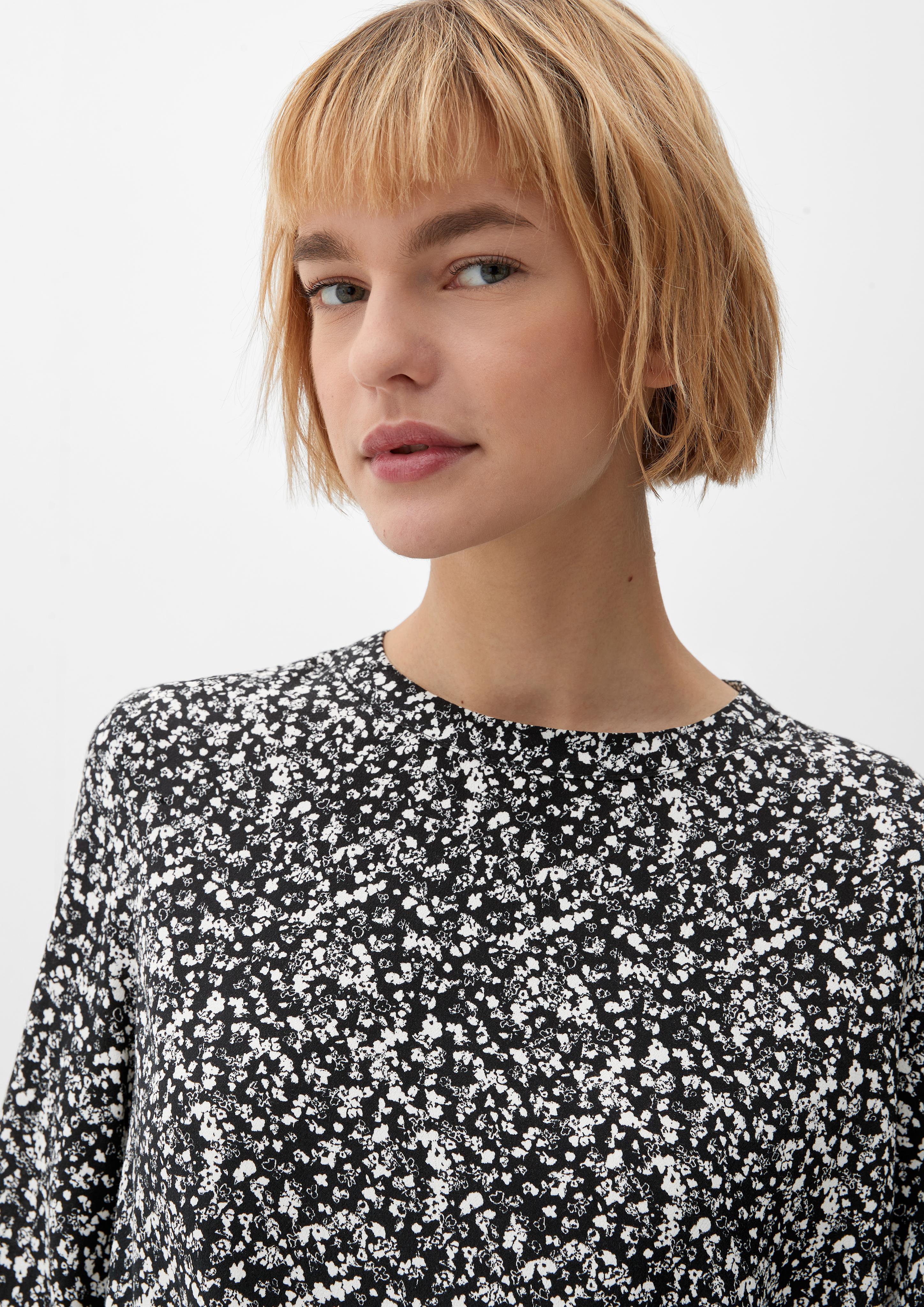 Print-Bluse aus Viskose-Crêpe  2120842-99A2