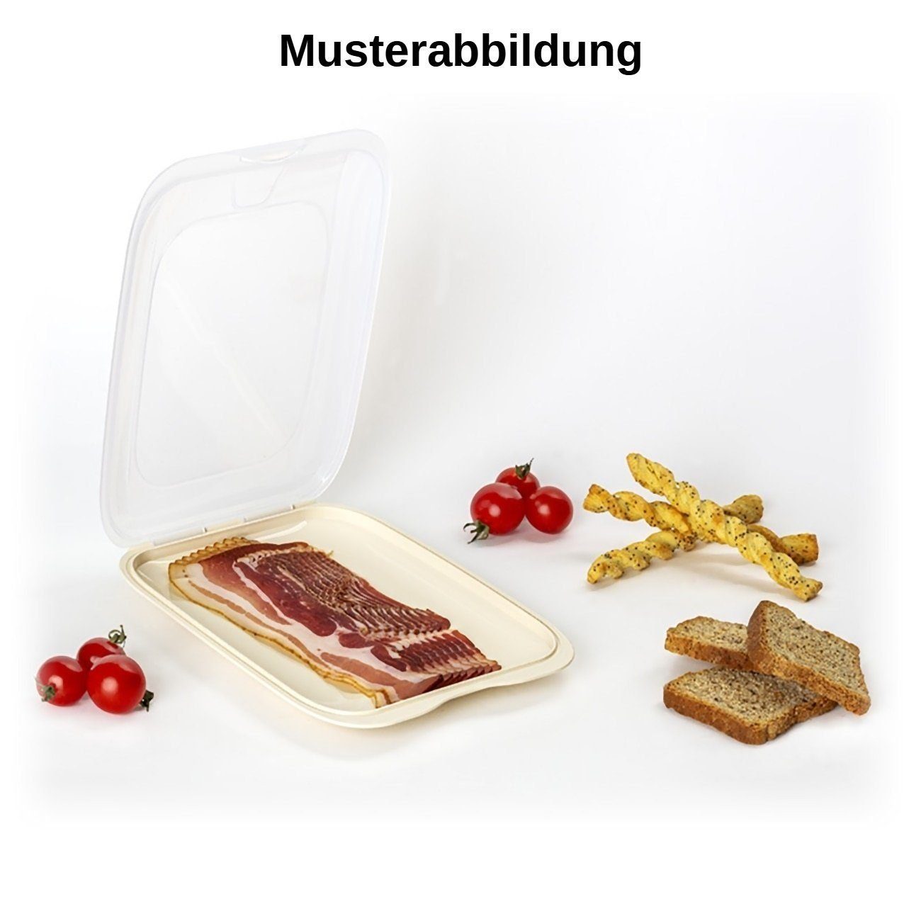 Engelland Frischhaltedose Aufschnittdosen, Kühlschrankbox, Kunststoff, Kunststoff, (Vorteils-Set, 6-tlg., mit transparentem Deckel), stapelbar, platzsparend, Ordnung im Kühlschrank, Organizer, Stapelbox