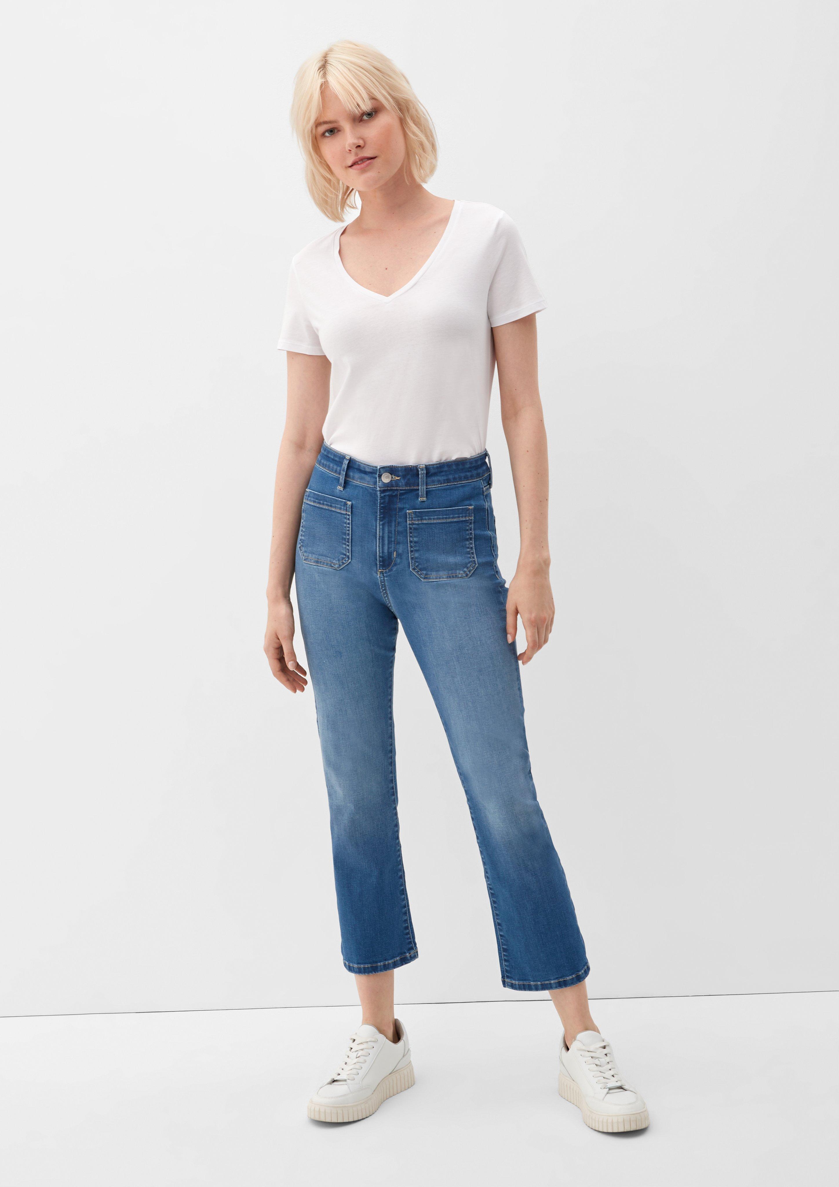 Ankle-Jeans Reena / Slim Fit / High Rise / Flared Leg  2125160-54Z4