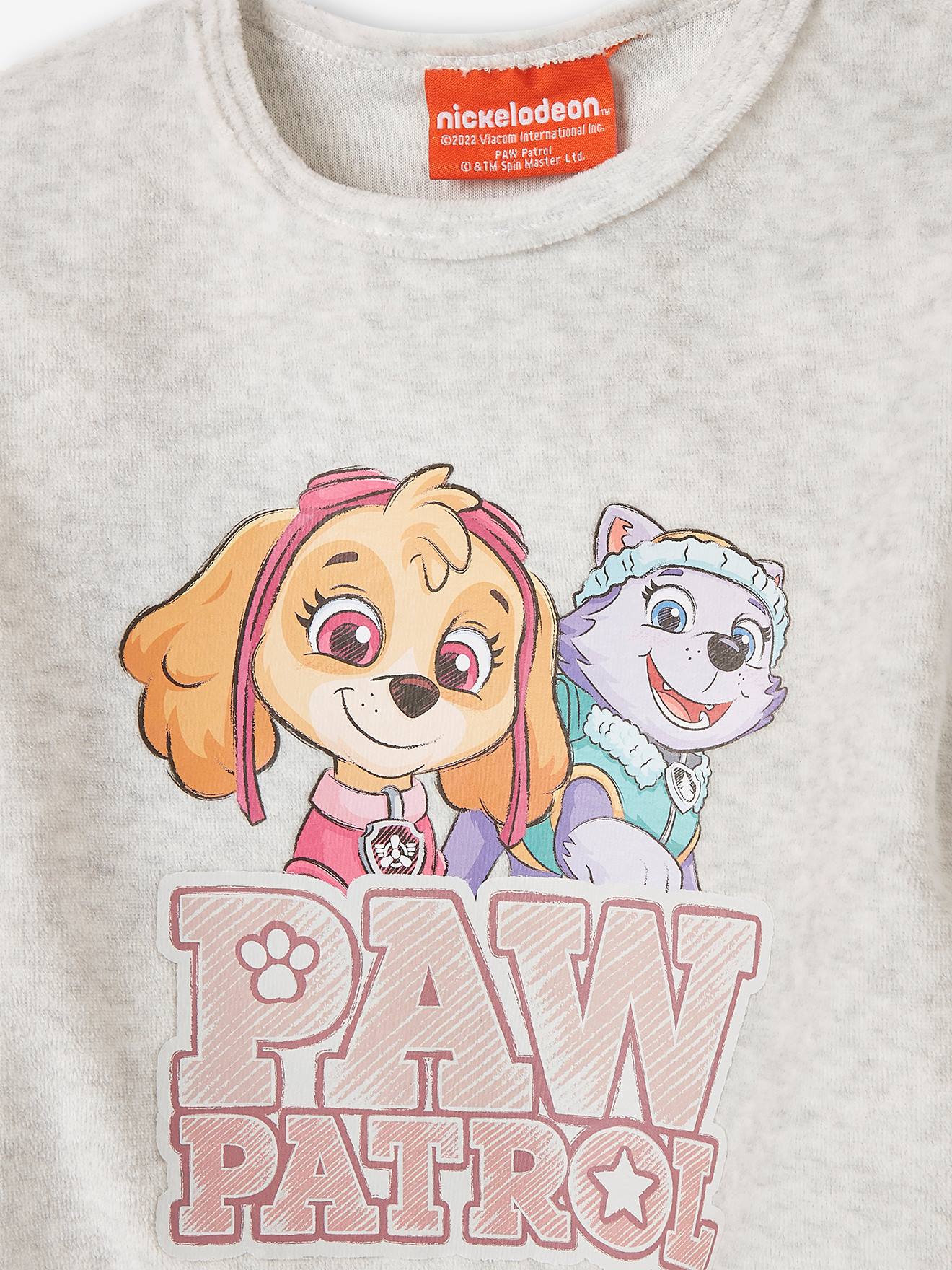 Pyjama fille bi-matière Pat'Patrouille® gris chiné et rose