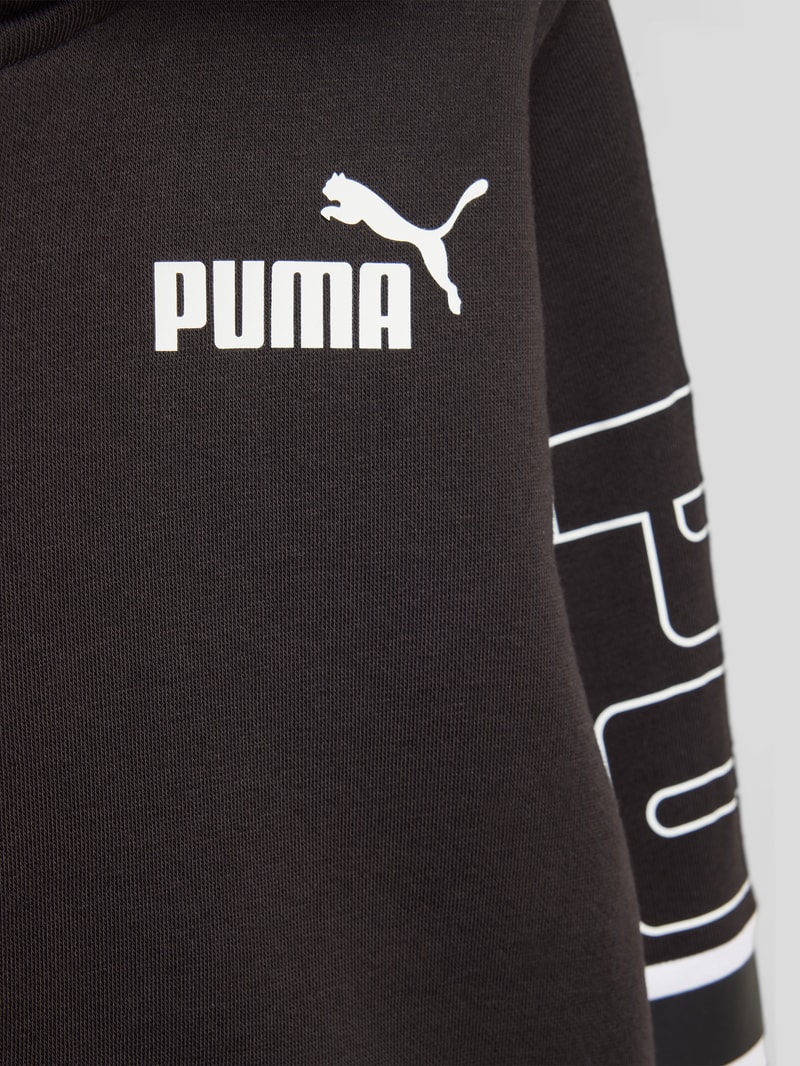 Sweatjacke im Colour-Blocking-Design Modell 'POWER' in schwarz