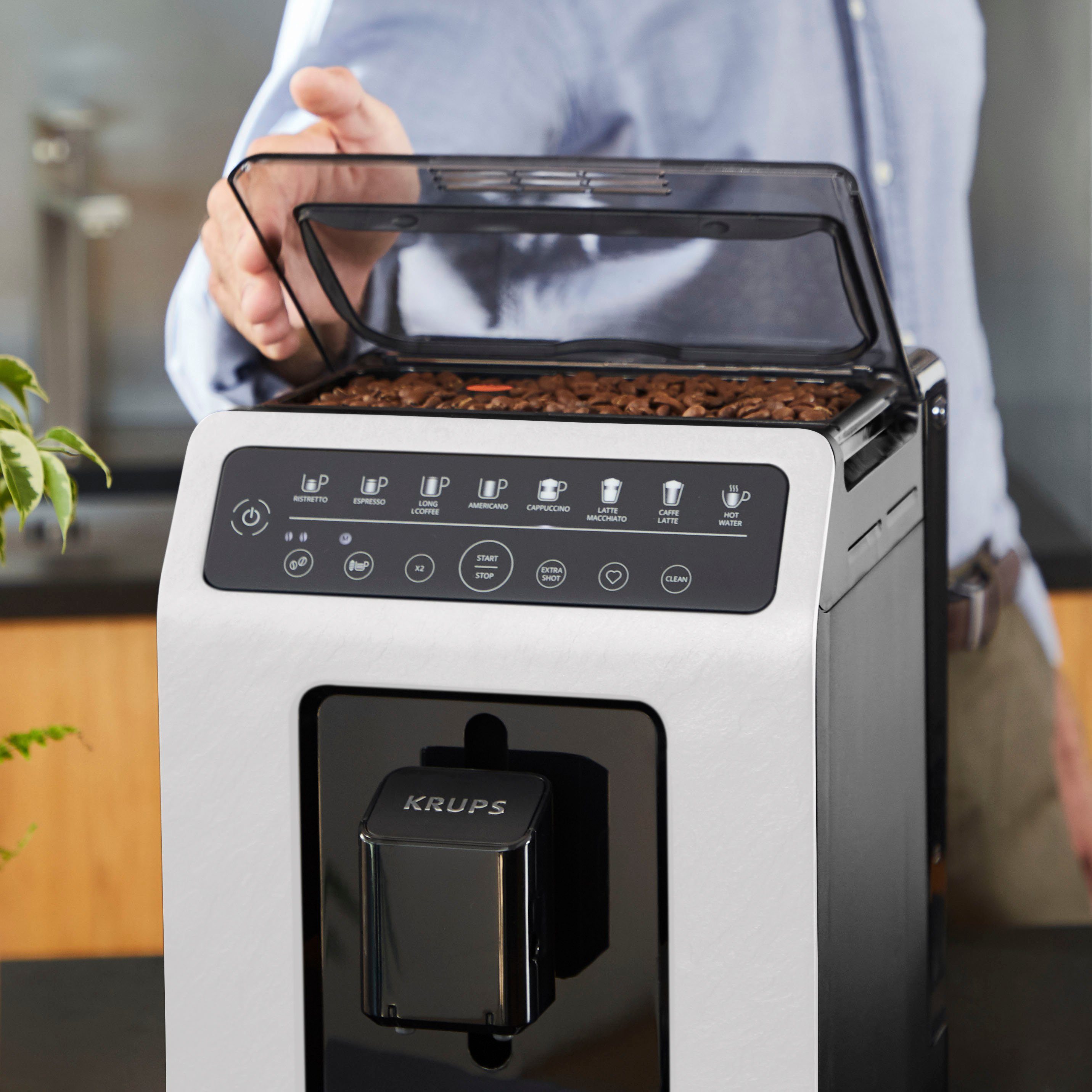 Krups Kaffeevollautomat EA897A Evidence ECOdesign, ökologisch, Touch-Steuerung