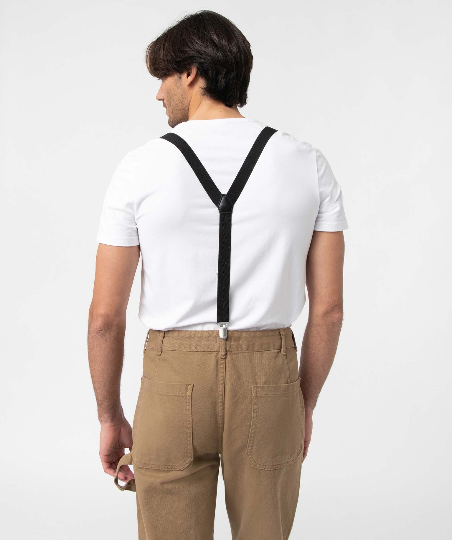Bretelles homme élastiquées et ajustables noir | GEMO