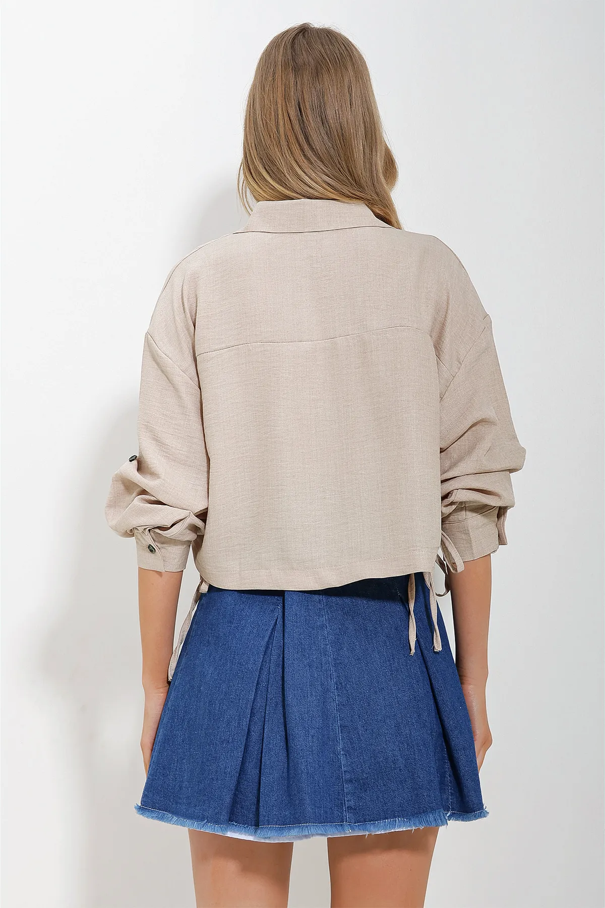 Trend Alaçatı Stili  Hemd - Beige - Regular Fit