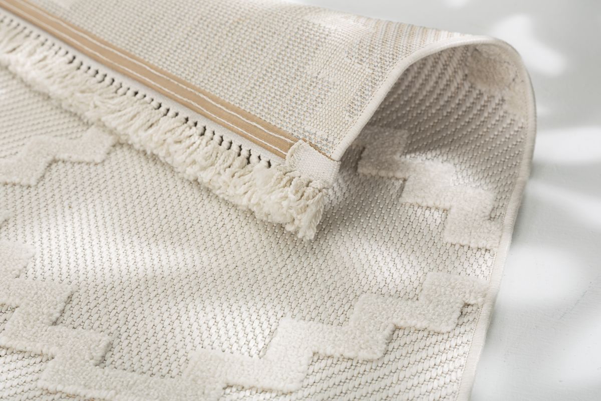 Schöner Wohnen Webteppich Summer Quadrate creme 80x150