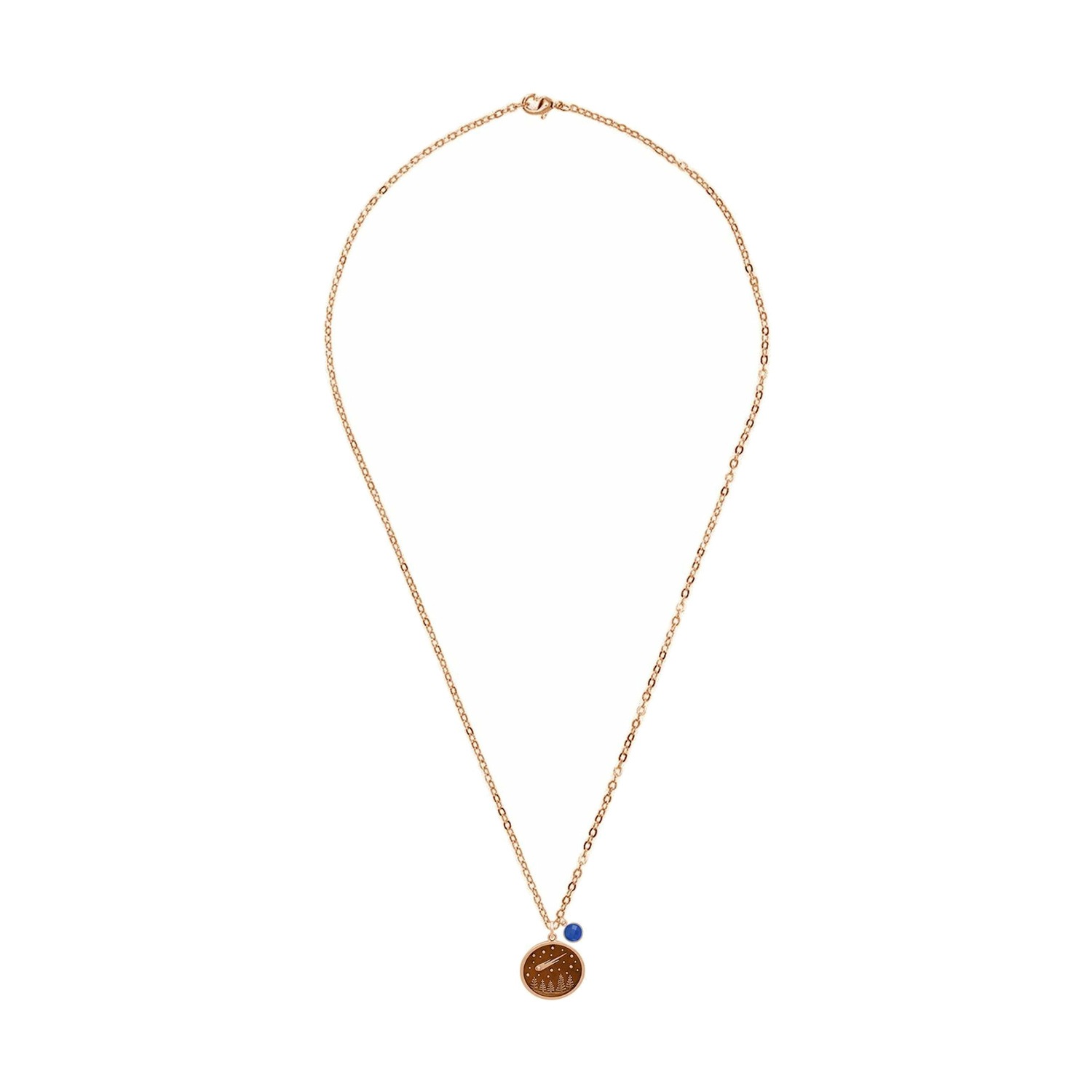 Kette mit Anhänger 'KOMET. STERNSCHNUPPE Saphir'