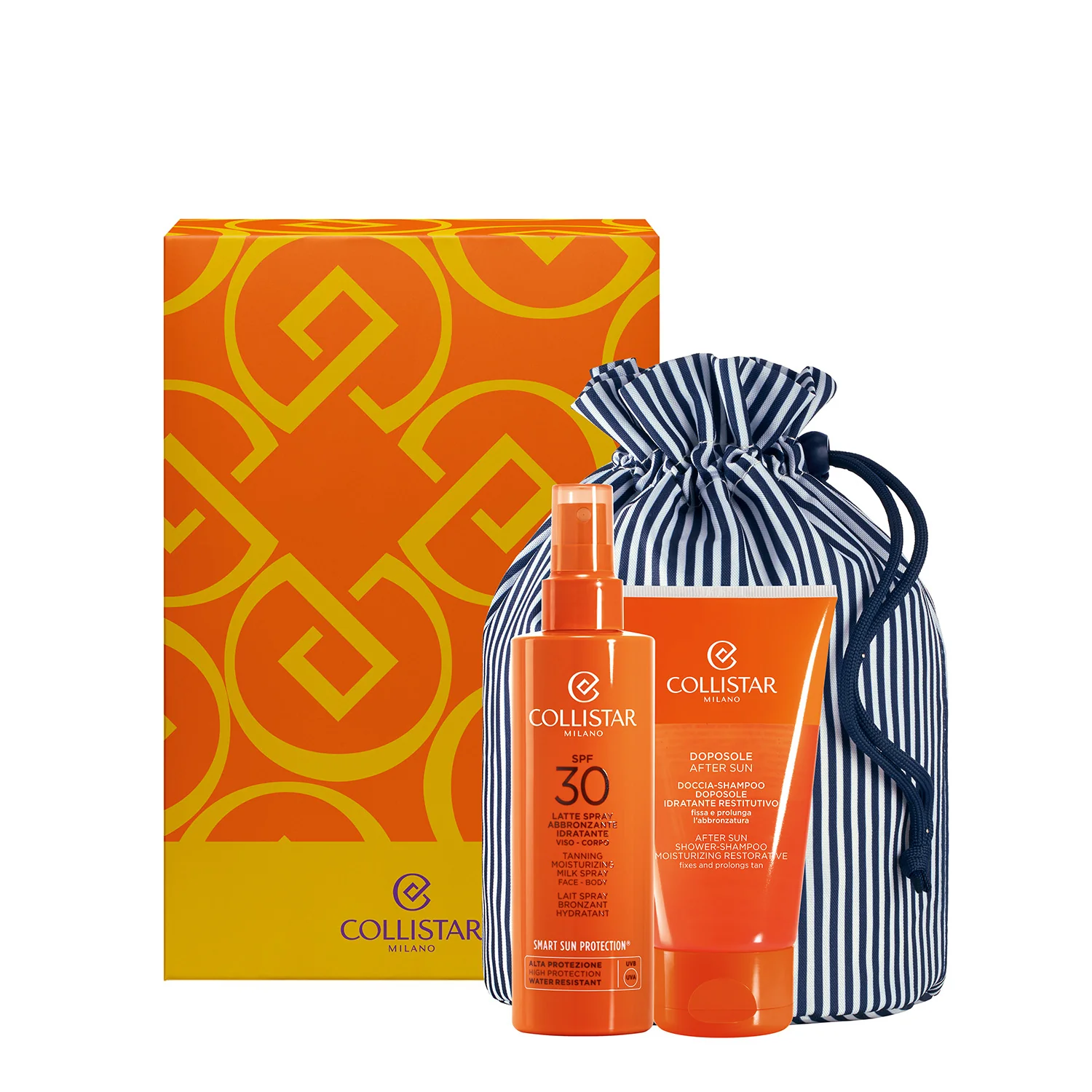 Kit de bronceado hidratante en spray SPF30 - Sun Set, Sun Set, leche solar corporal de alta protección, spray solar corporal de alta protección.