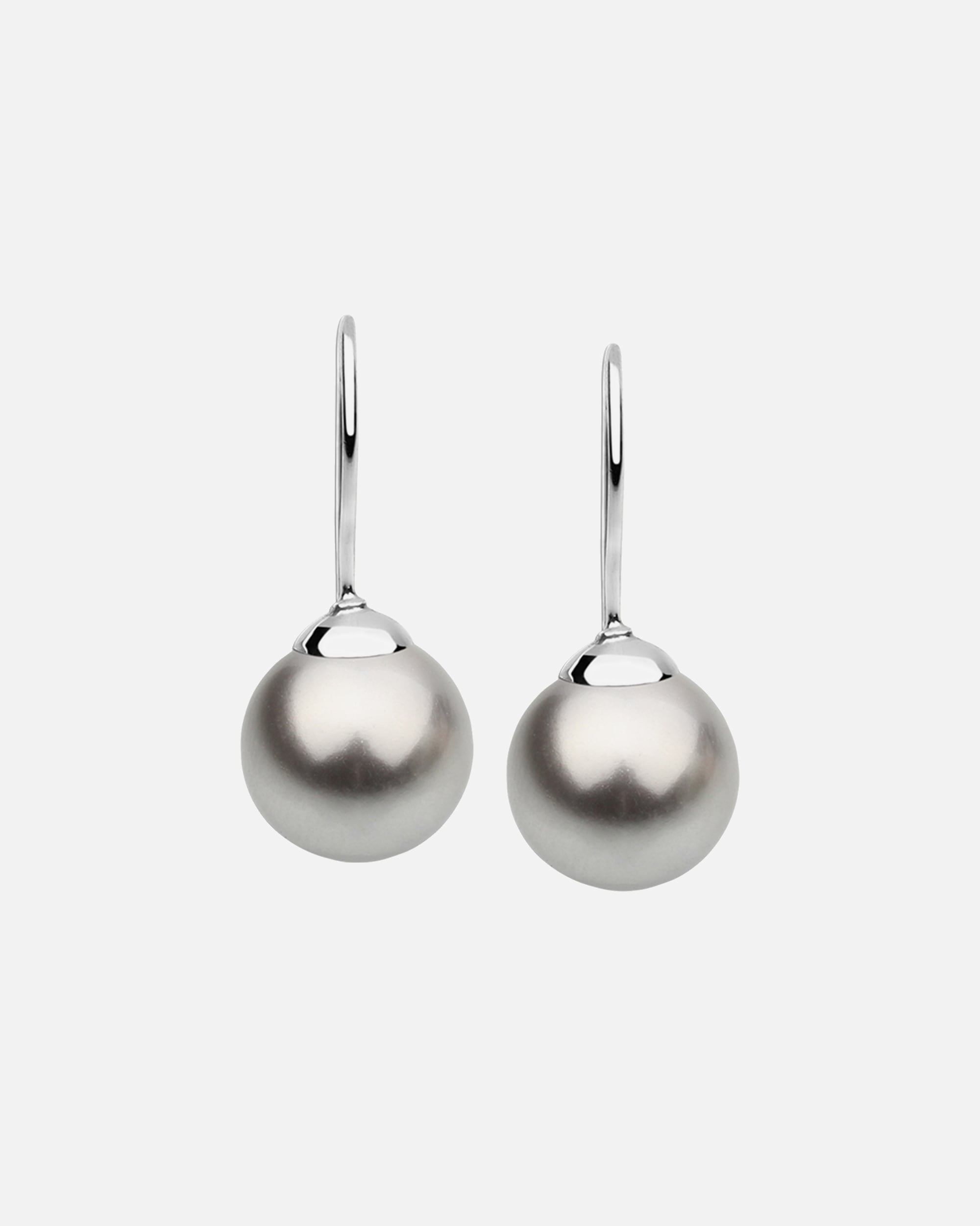 Nenalina Damenohrringe mit grauer Kunstperle aus 925er Sterlingsilber