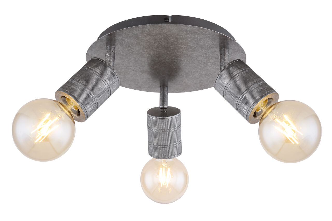 Globo Lighting - FREDDY - Strahler Metall silber, 3x E27