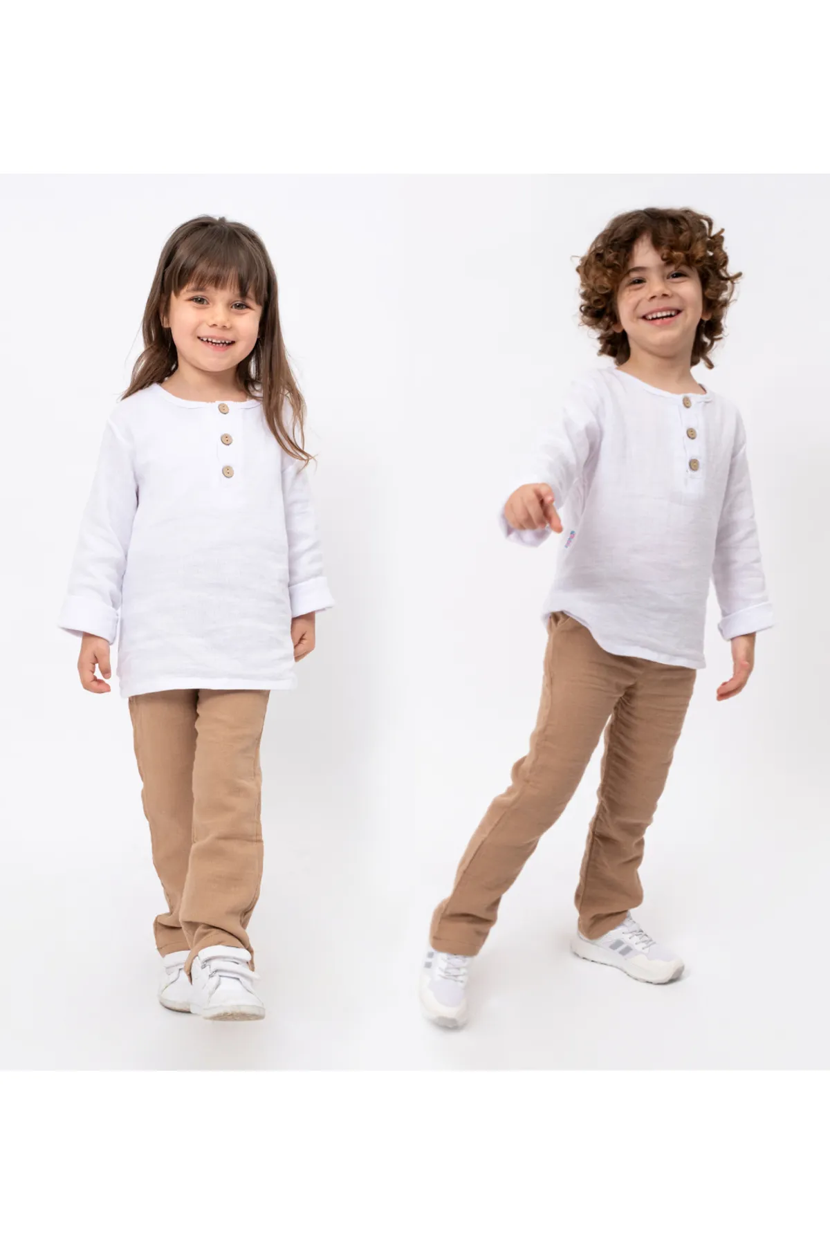 Bubito  Unisex Baby & Kind 100 % Baumwolle Musselin Unterteil Pyjama Set-Braun