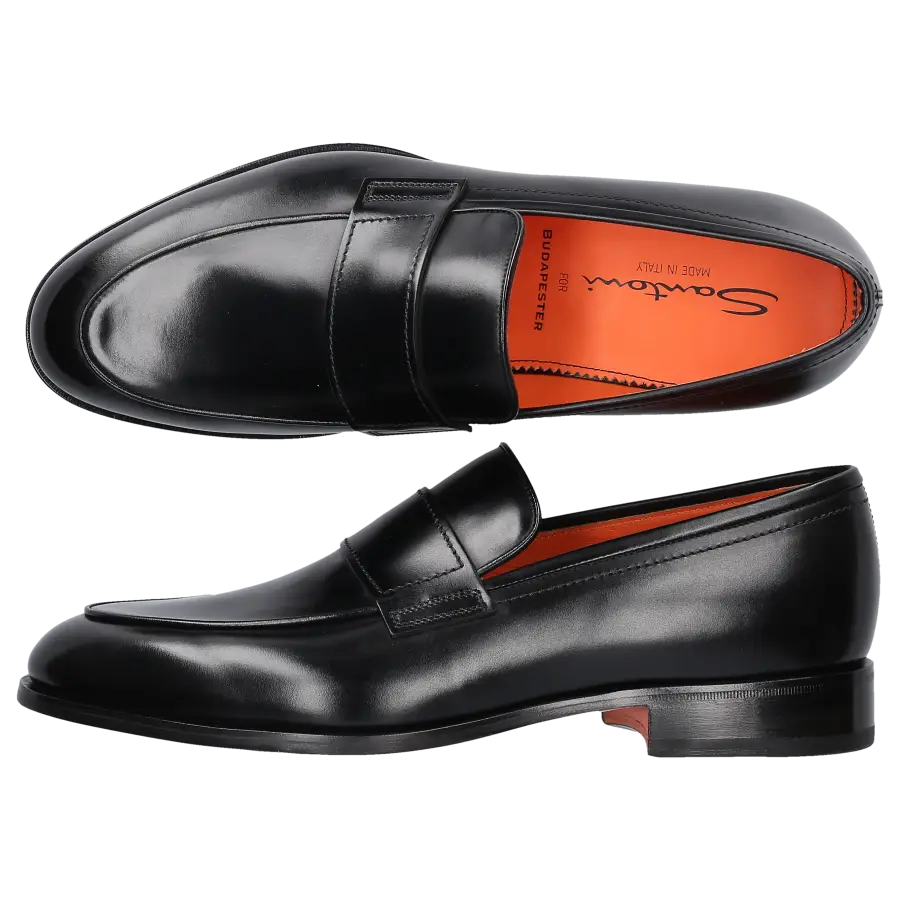 Santoni - Loafer 18465 Kalbsleder - schwarz
