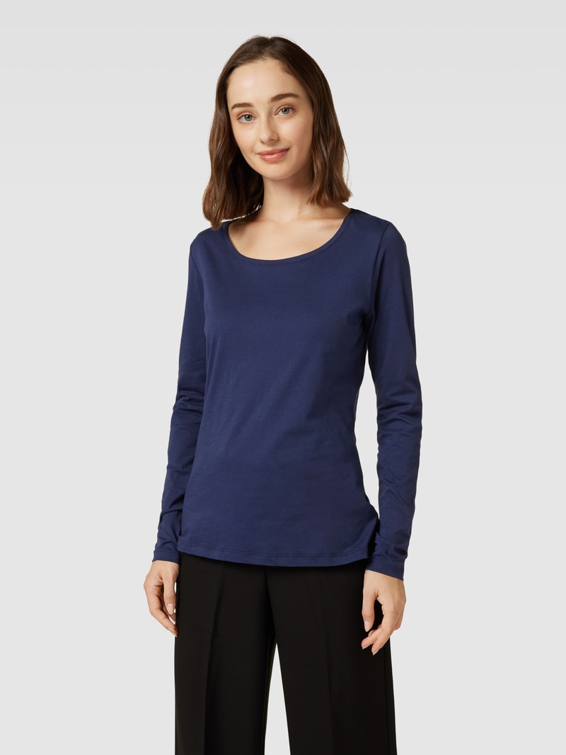 Longsleeve mit Rundhalsausschnitt in marineblau