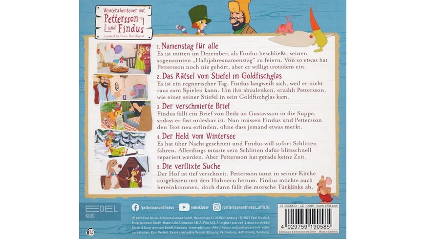 Das Original-Hörspiel zu den Winterabenteuer Pettersson&Findus