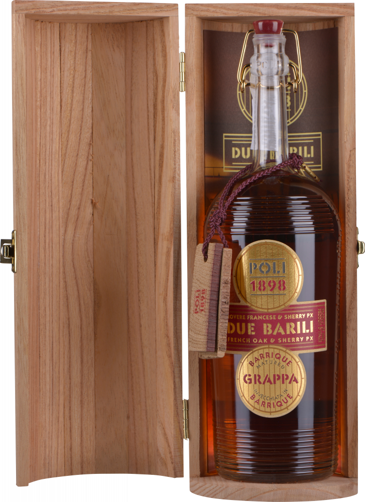 Poli Grappa Due Barili 0,7 Liter in Holzkiste