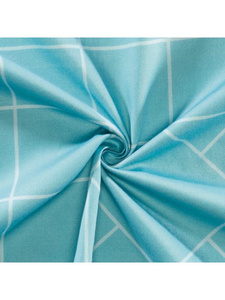 Erwin Müller Mako-Satin Wendebettwäsche in blau günstig kaufen
