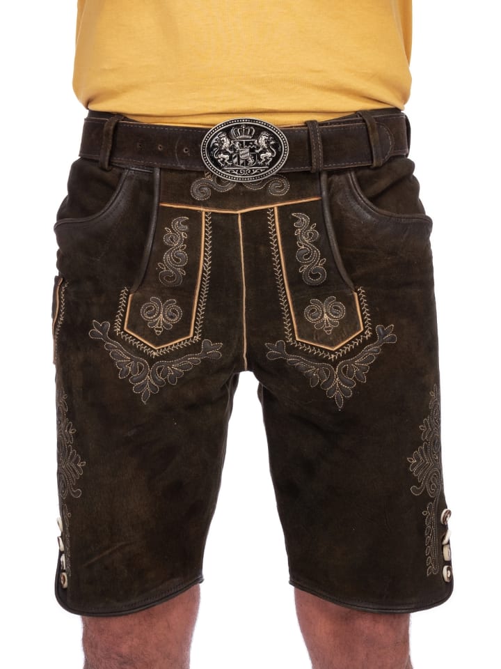 MADDOX Lederhose RONN in dunkelbraun günstig kaufen