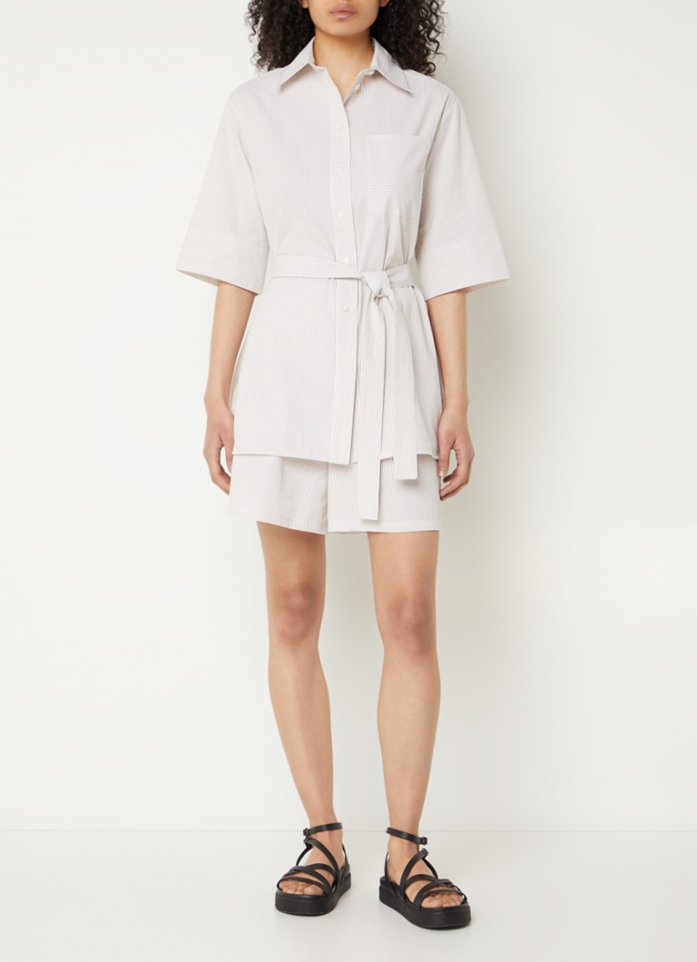 Μπλούζα MaxMara Texas με ζώνη και ριγέ τύπωμα