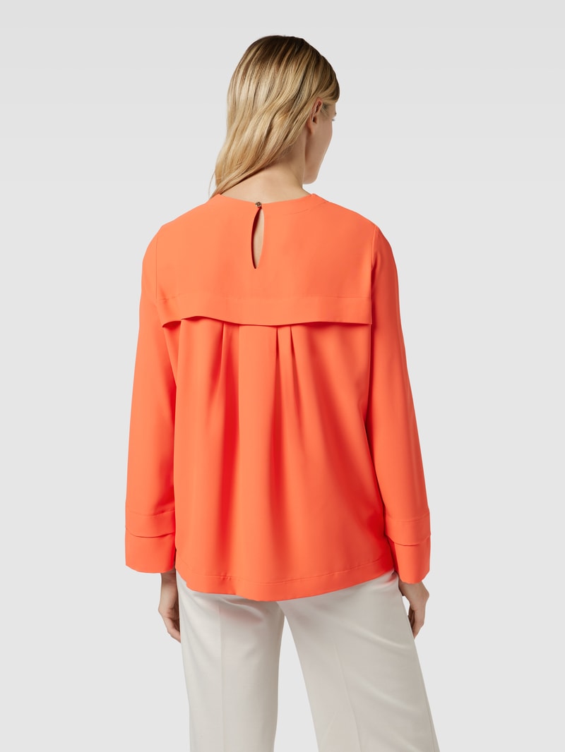 Bluse mit Label-Applikation in rot