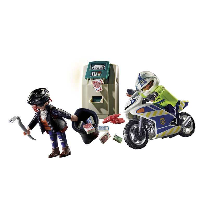 70572 Policier avec moto et voleur Playmobil City Action