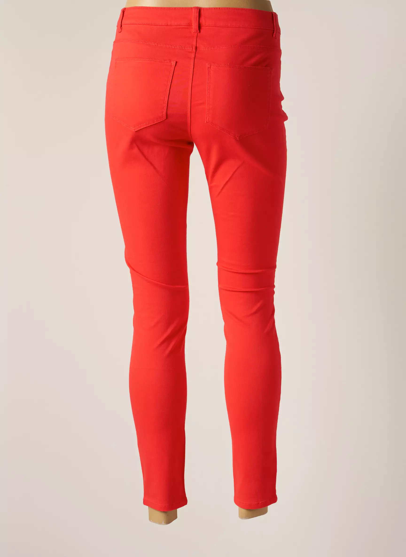 Vero Moda Pantalons Slim Femme couleur rouge