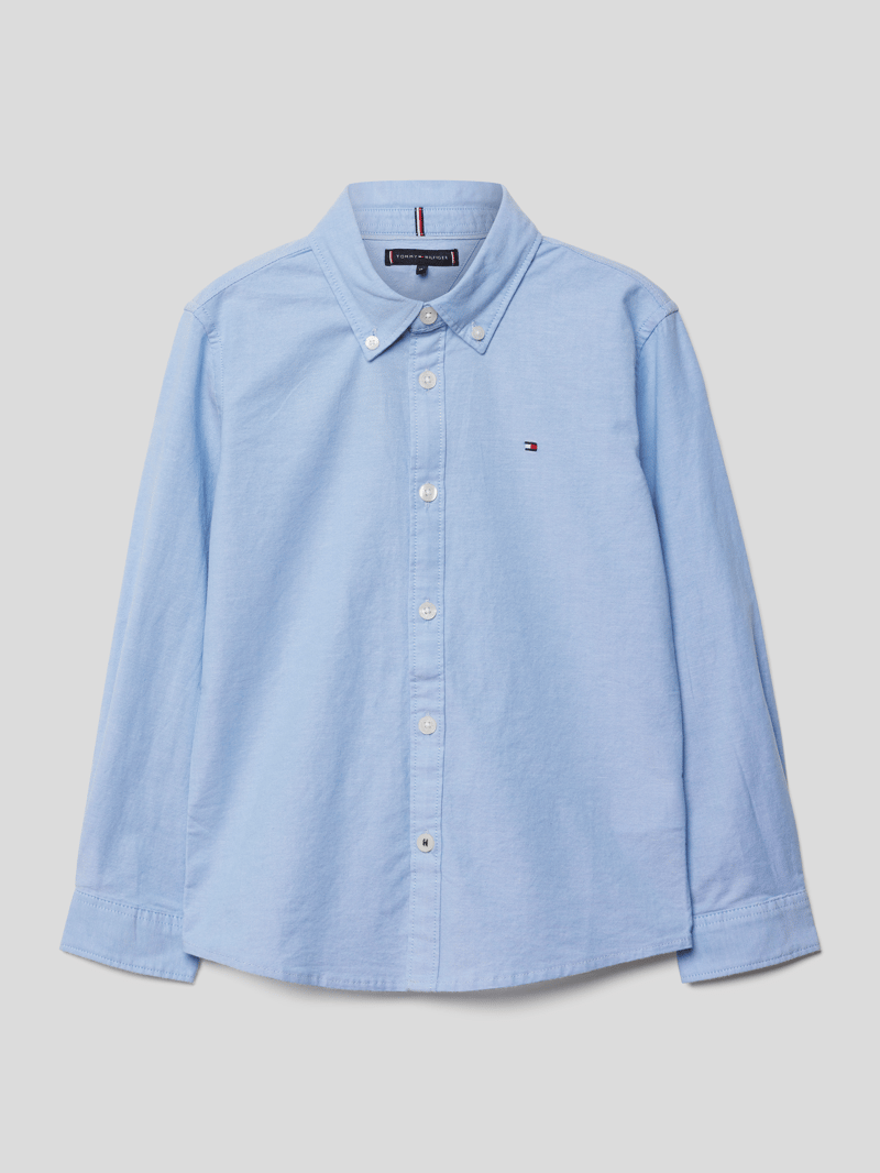 Hemd mit Button-Down-Kragen in bleu