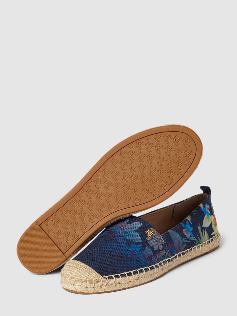 Espadrilles mit floralem Allover-Print Modell 'CAMERYN' in dunkelblau