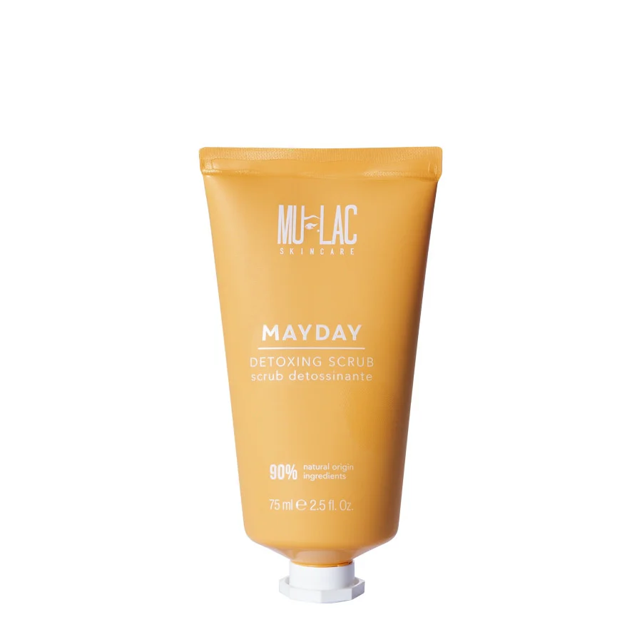Exfoliante facial desintoxicante Mayday para el cuidado de la piel.