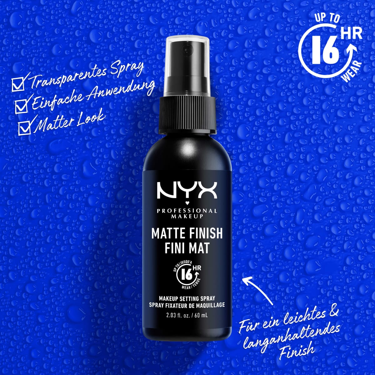 Fixierspray Matte Finish/Long Lasting  01, 60 ml