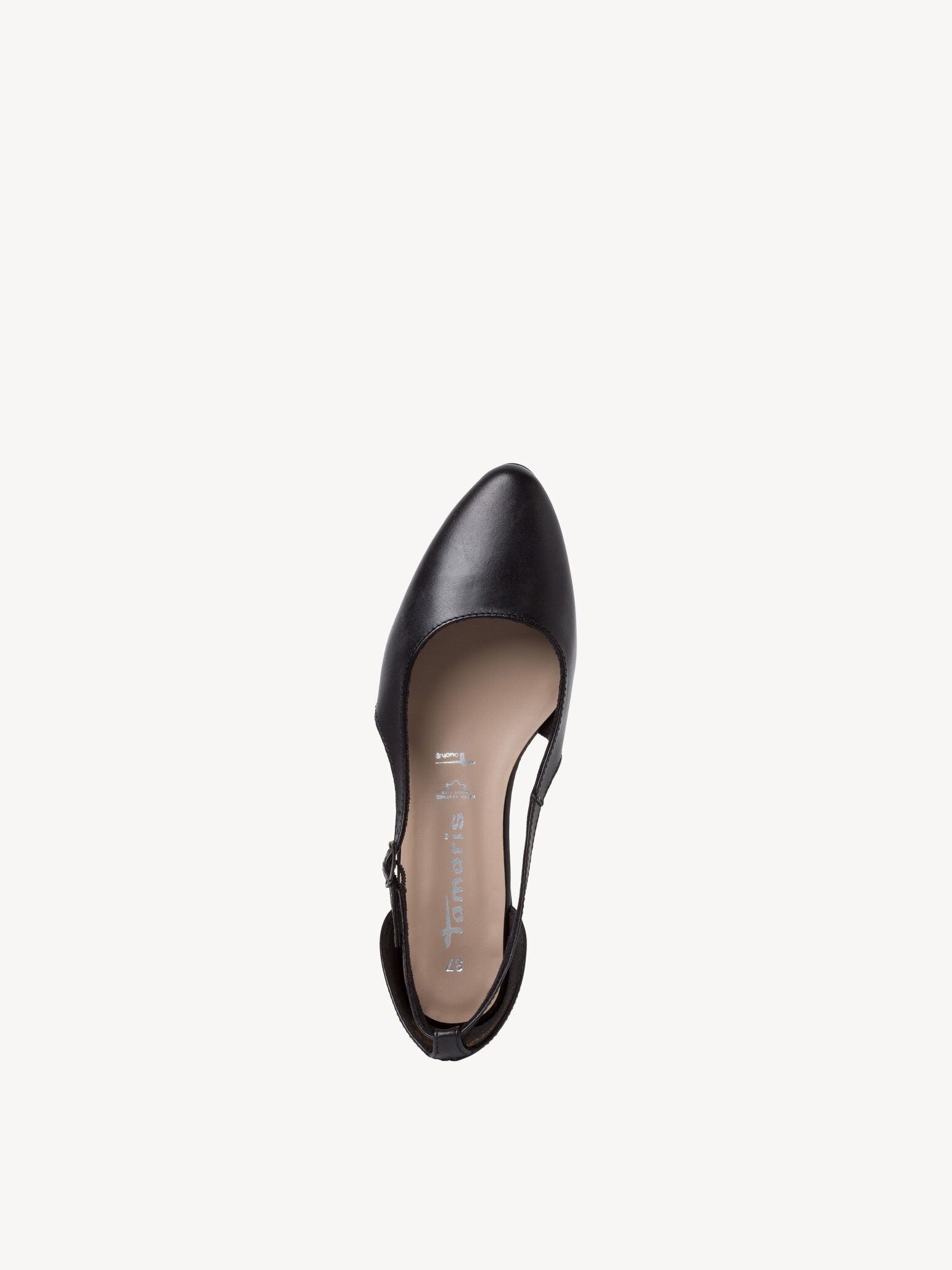 Ballerine en cuir - noir