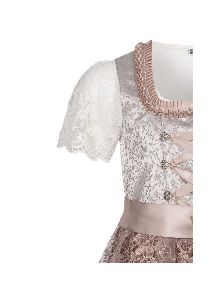Nübler Kinderdirndl 3-teilig Elena in Silber Taupe günstig kaufen