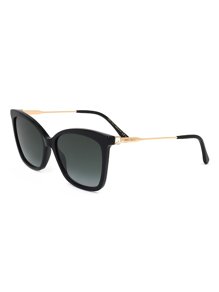 Jimmy Choo Damen-Sonnenbrille in Schwarz/ Gold günstig kaufen 55