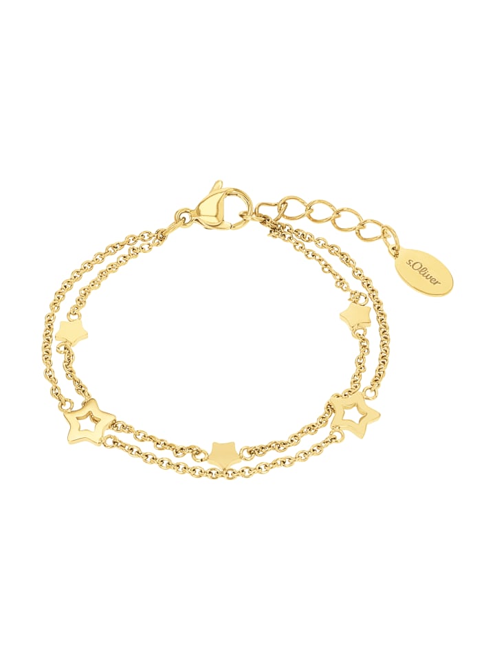 s.Oliver Armband Edelstahl in Gold günstig kaufen 16 cm