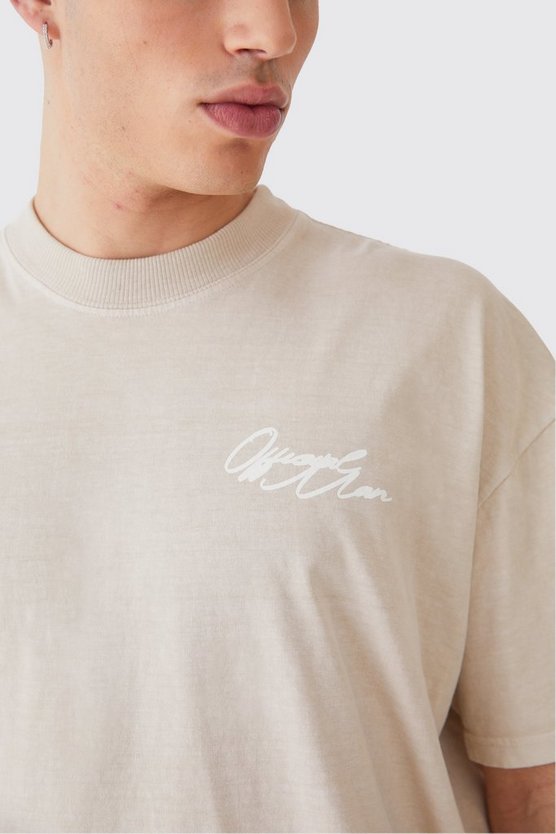 Oversize T-Shirt mit Man-Print