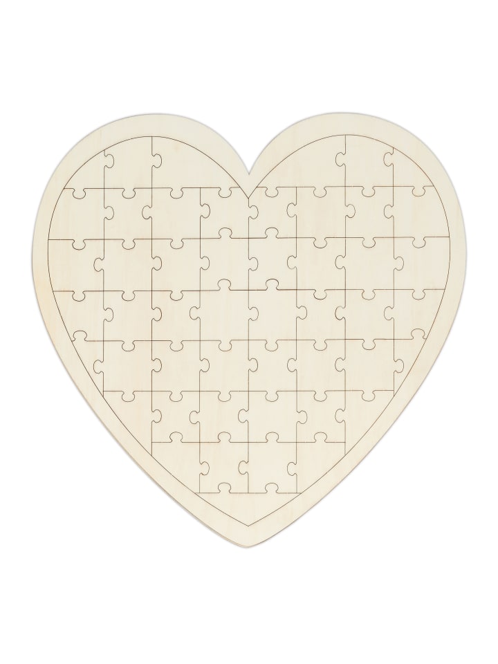 relaxdays Herzpuzzle in Natur günstig kaufen onesize