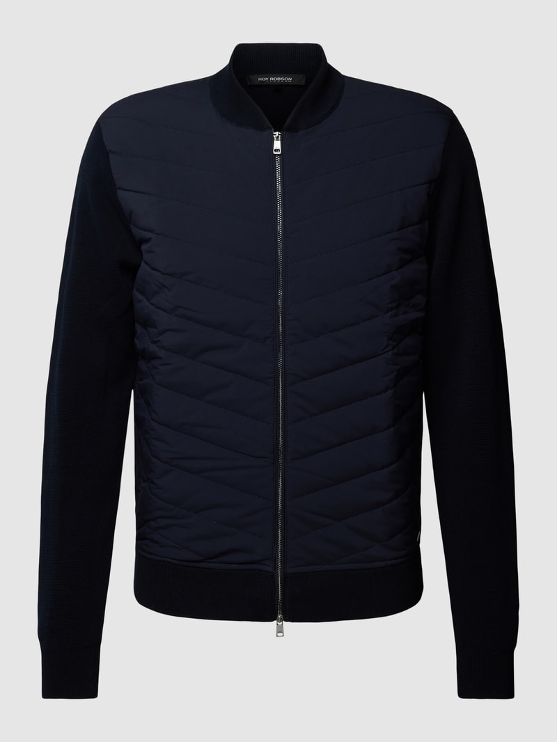 Jacke mit Zweiwege-Reißverschluss in marineblau